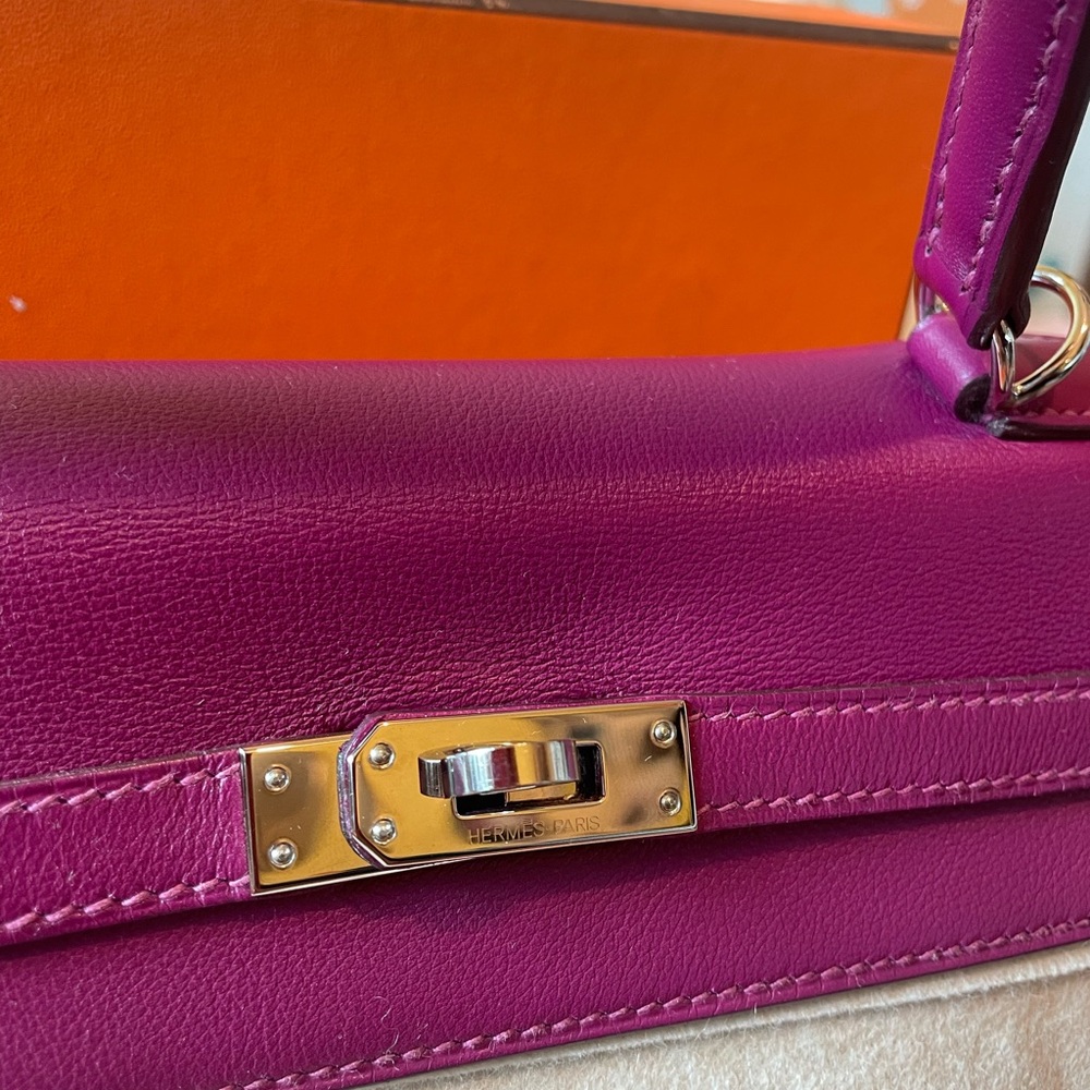 Hermes Kelly 25 Bag in Purple - Picture 12 of 15
